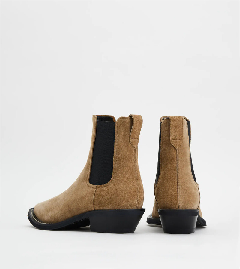 ANKLE BOOTS IN SUEDE - BEIGE 3