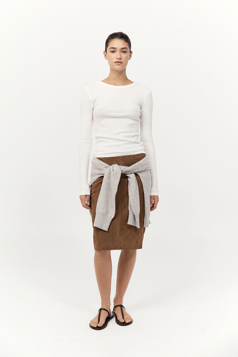 Organic Cotton Long Sleeve Top - White - 2