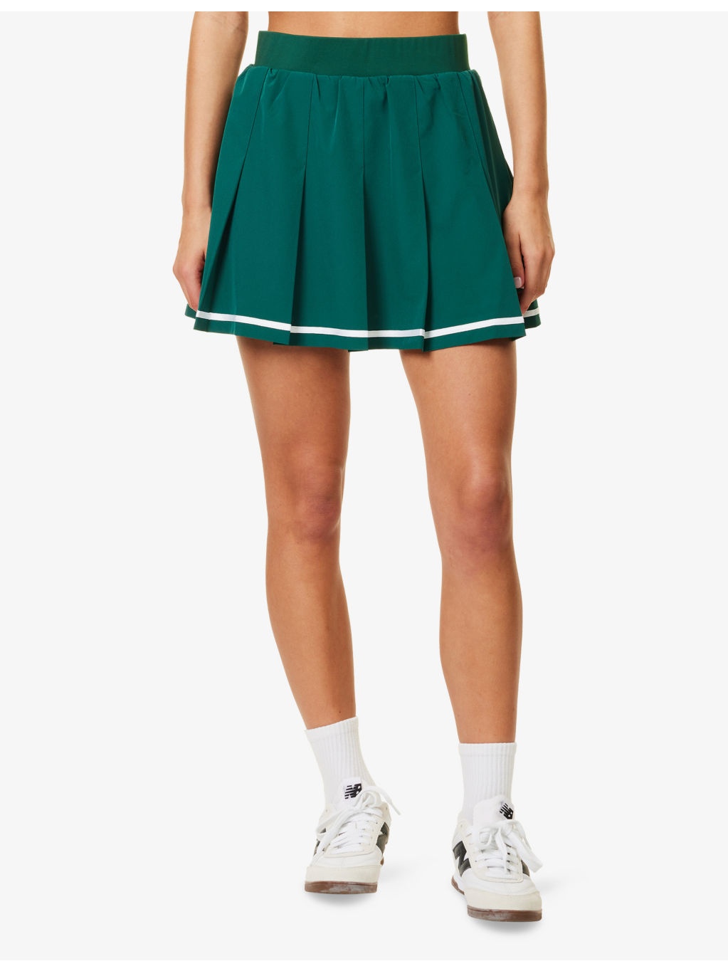 Clarendon Pleated Stretch-Woven Mini Skort - 3
