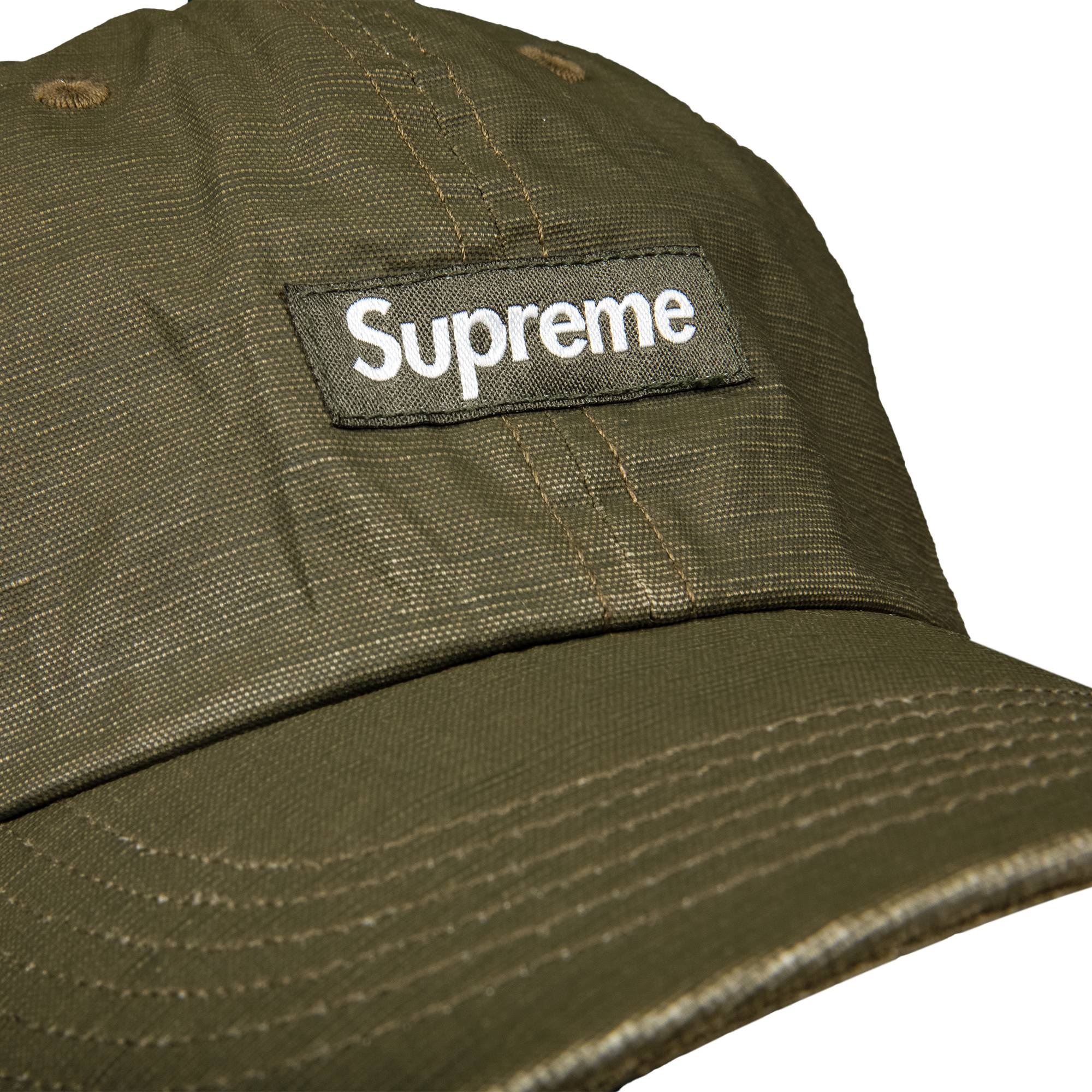 Supreme Small Box Coated Linen 6-Panel 'Olive' - 3