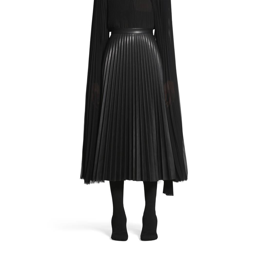 Women's Pleated Skirt in Black - 5