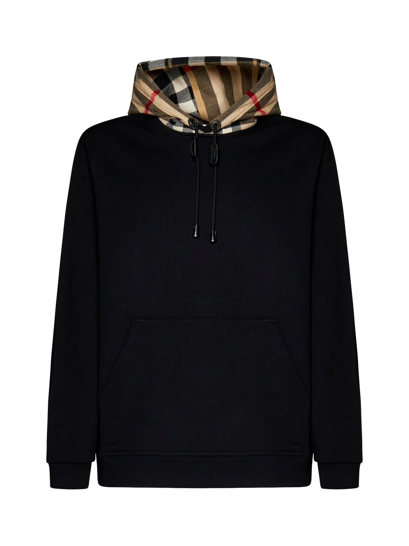 Burberry Men Checked Cotton Hoodie - 1
