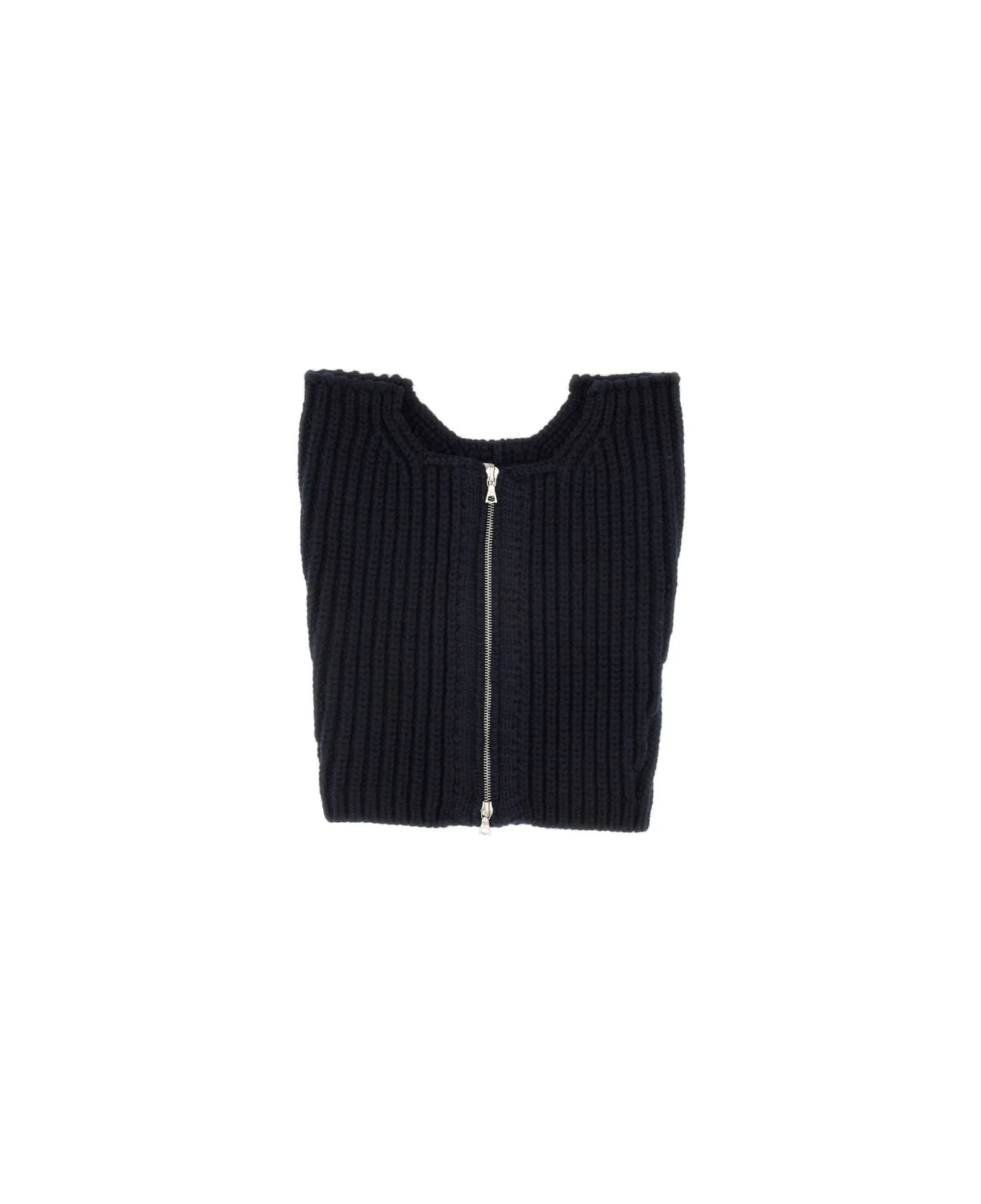 Wool Neck Warmer With Zipper - 1