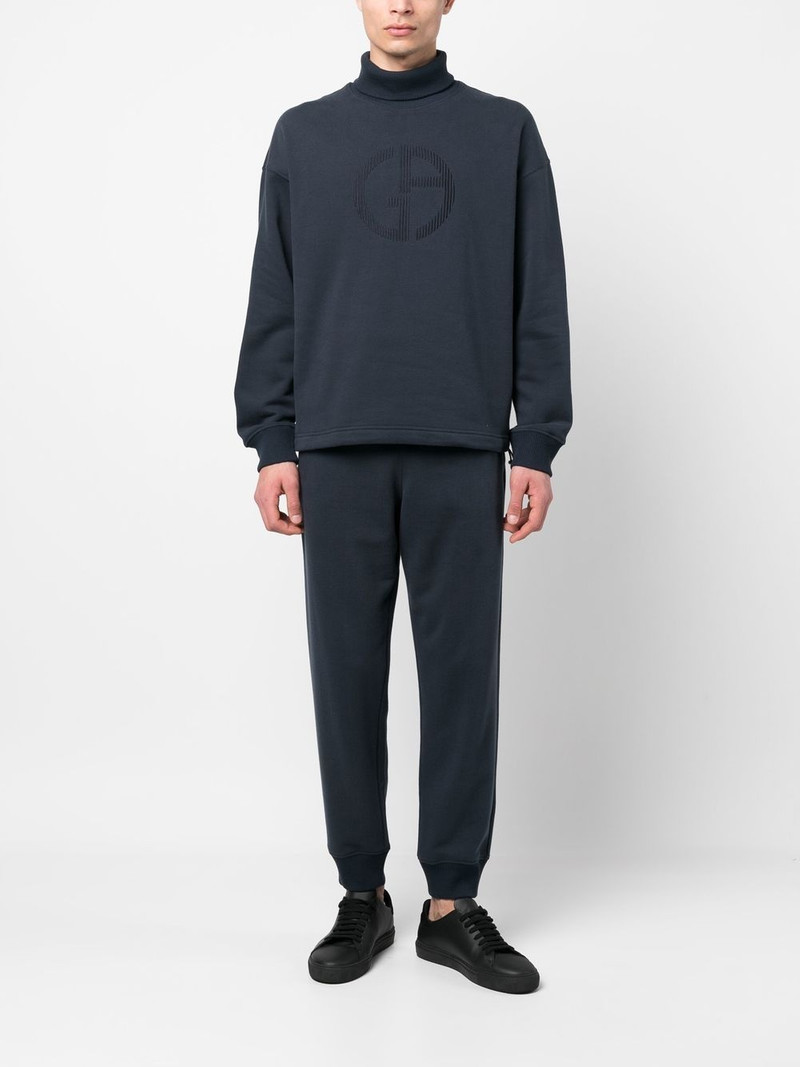 GIORGIO ARMANI drawstring wool track pants outlook