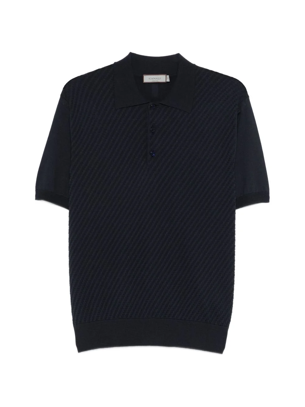 textured polo shirt - 1