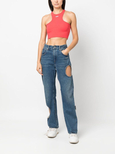 Off-White logo-print cropped top outlook