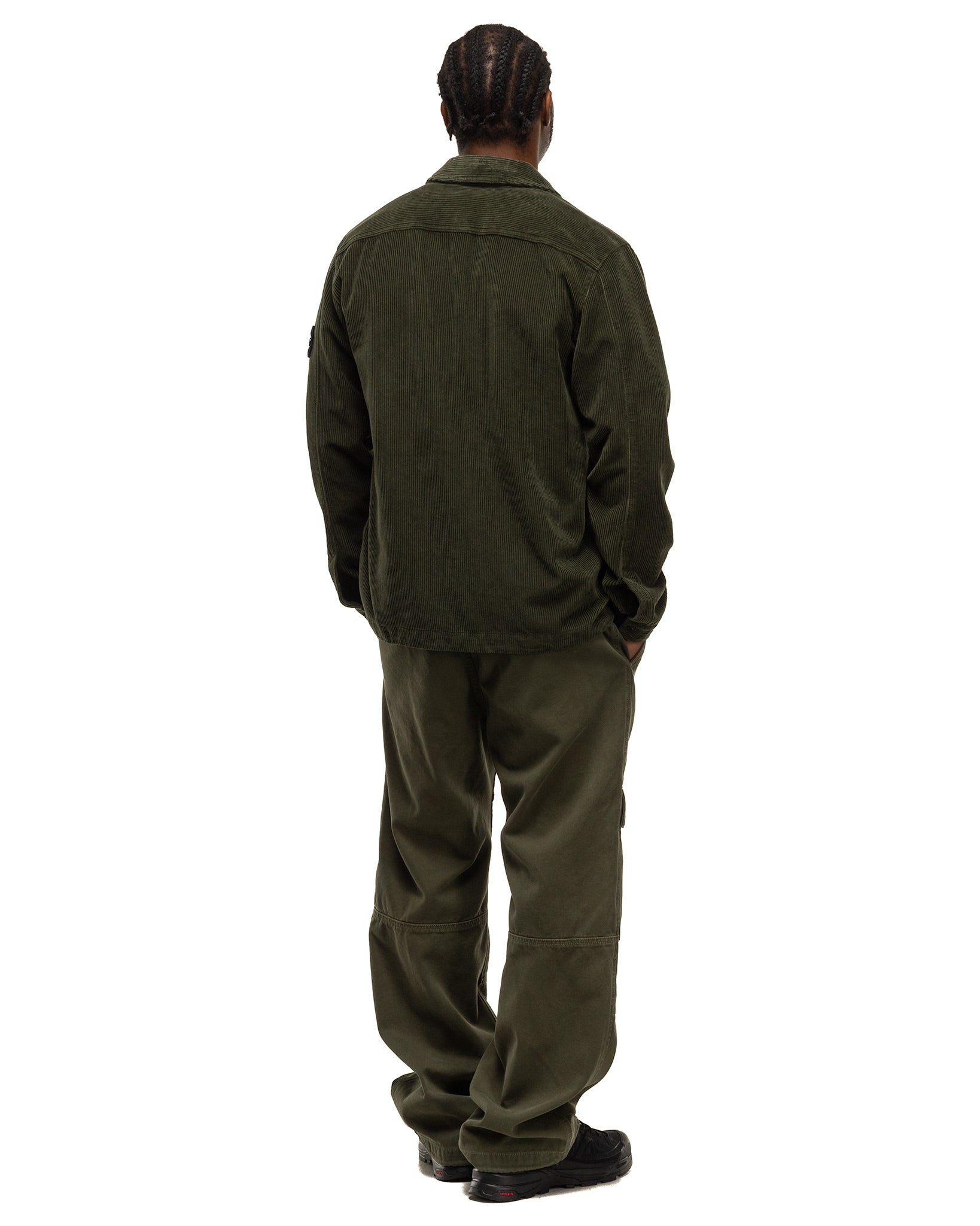 Panama Cotton 'OLD' Effect Relaxed Fit Cargo Pants Musk - 4