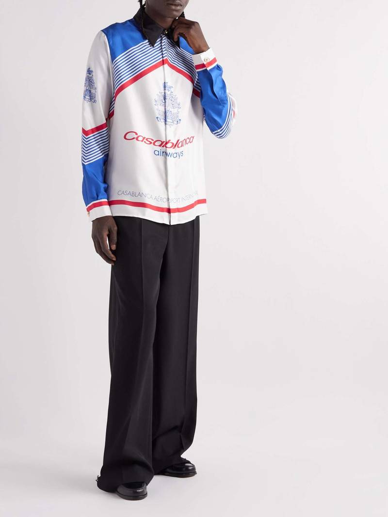 CASABLANCA Printed Silk-Twill Shirt outlook