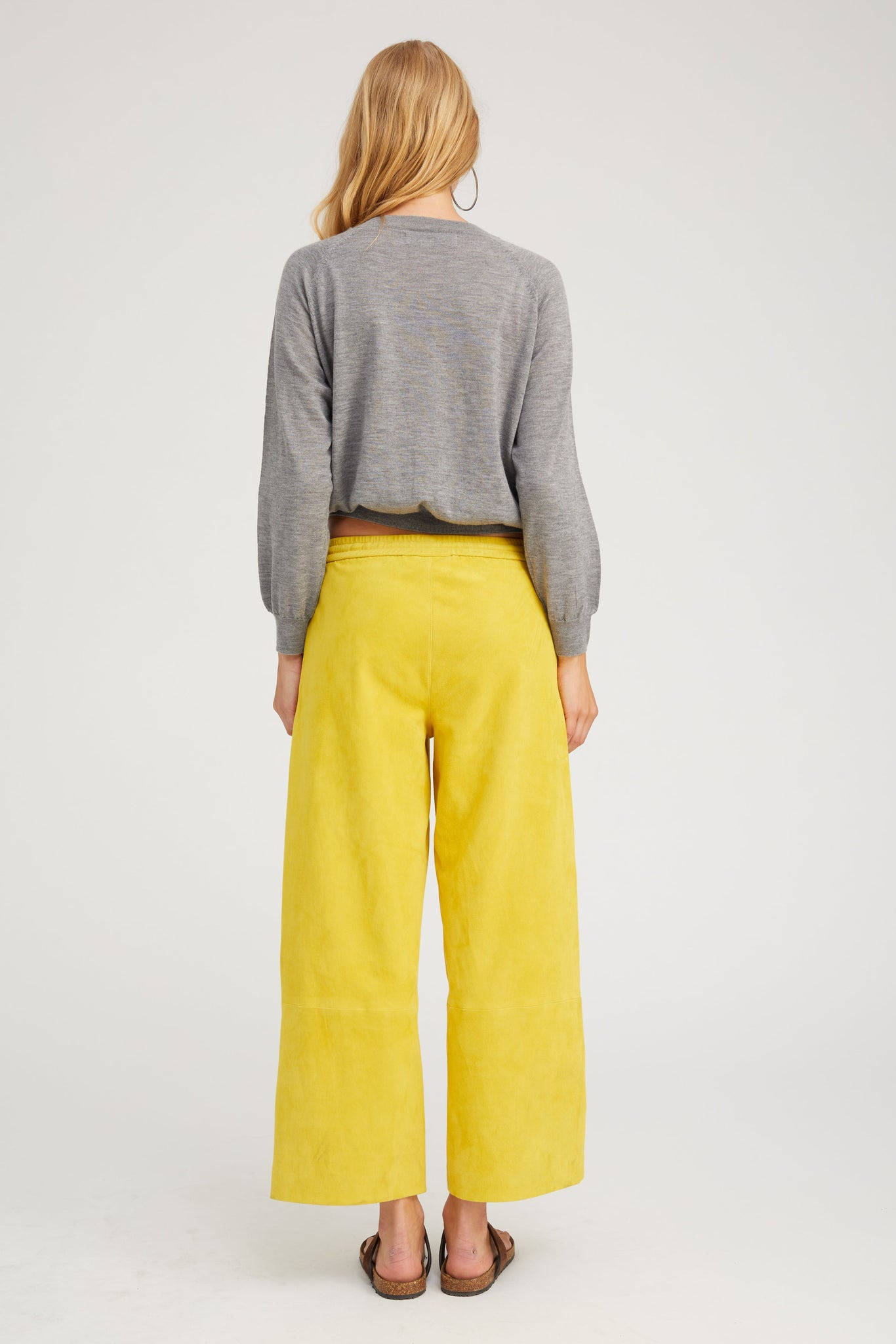 GREY CASHMERE LONG SLEEVE RAGLAN SWEATER - 7