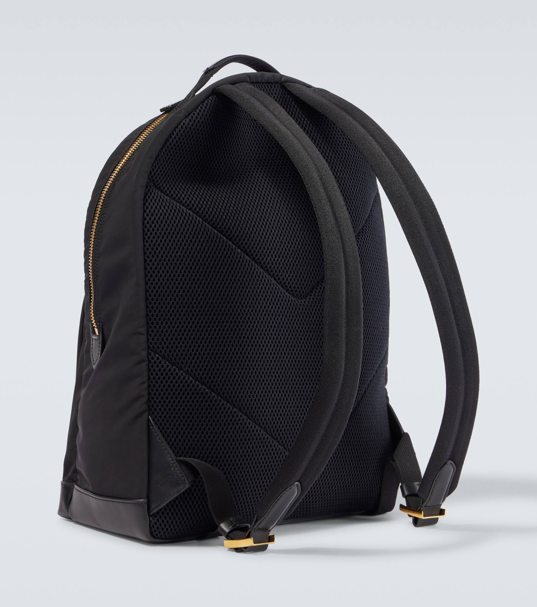 Leather-trimmed backpack - 5