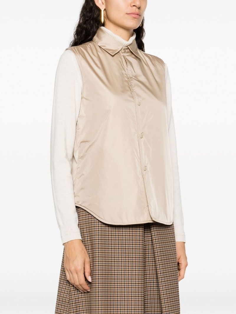 shimmer press-stud fastening gilet 3