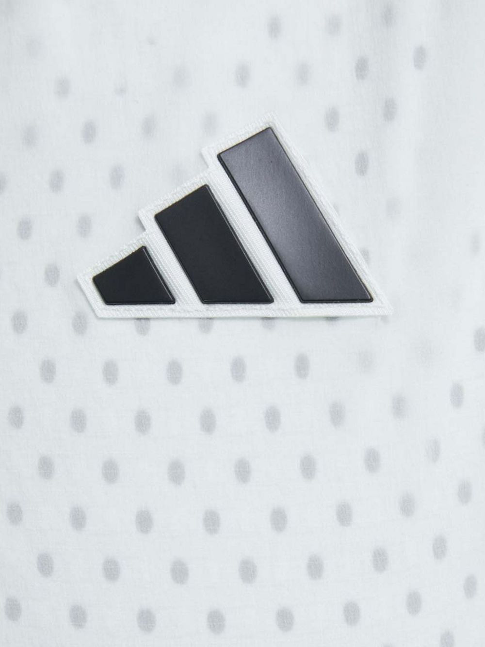 logo-appliqué perforated jacket - 4