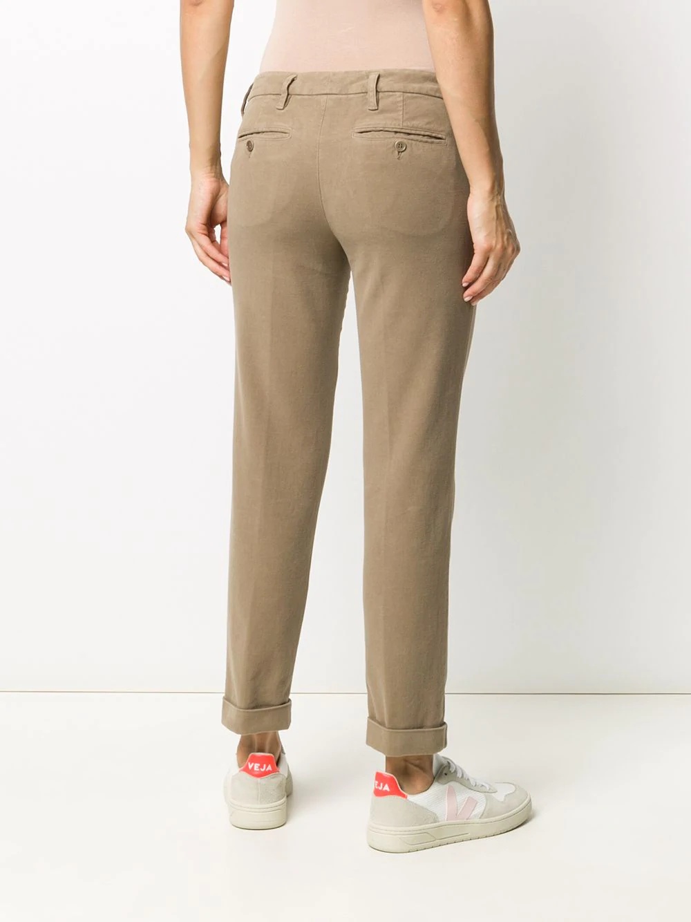 mid-rise tapered-leg trousers - 4