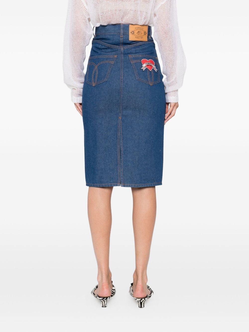 denim pencil skirt - 4