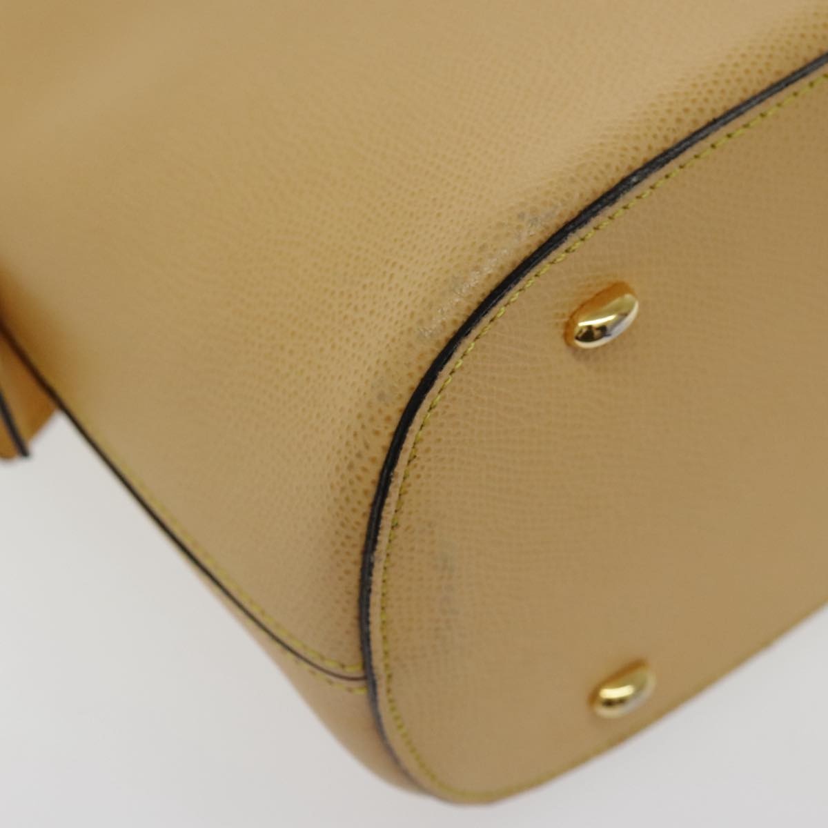 CELINE Hand Bag Leather Yellow Gold - 9