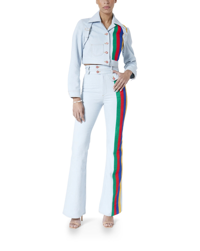 CASABLANCA Rainbow Embroidery Jeans outlook