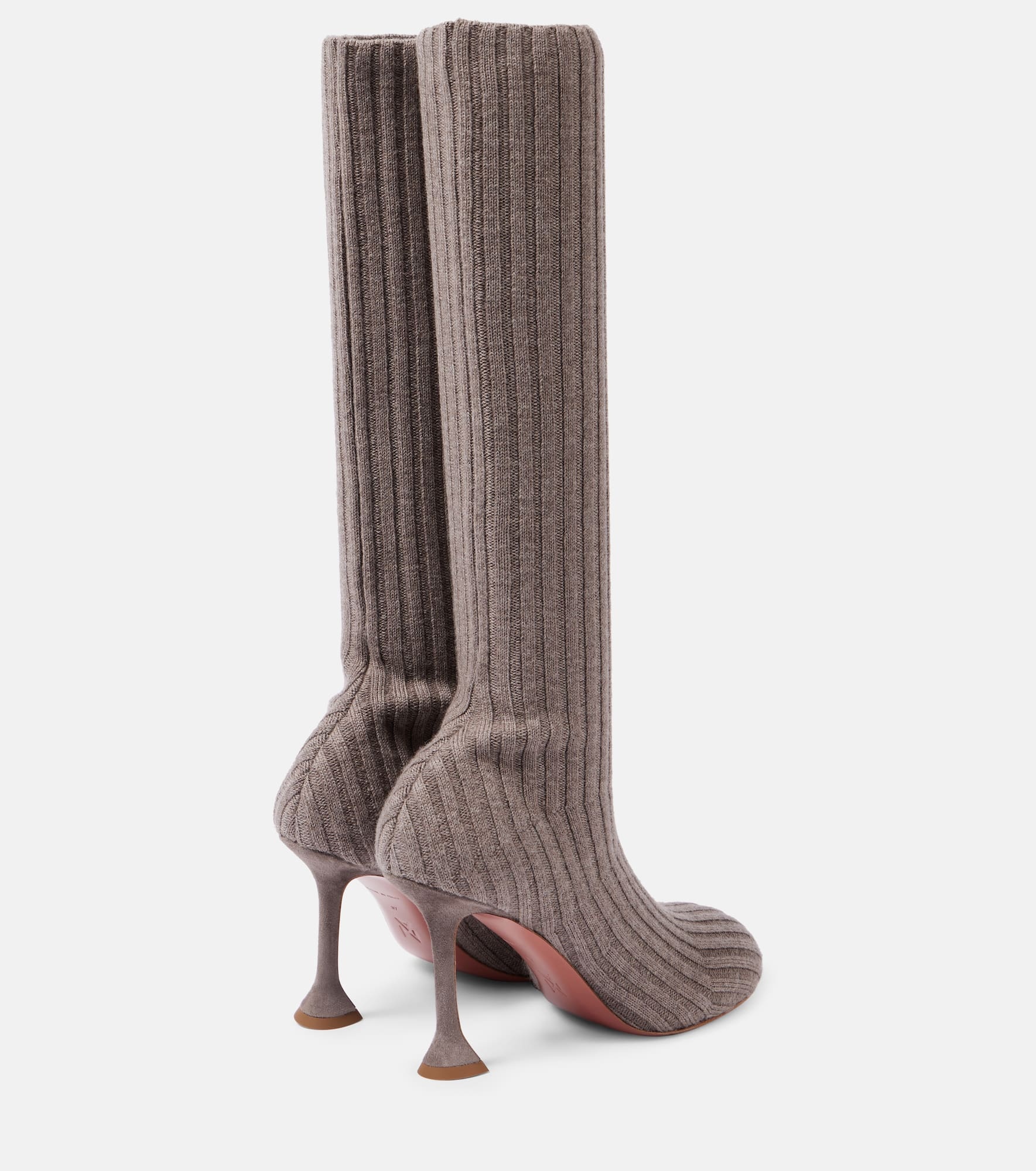 Veneda 95 stretch ribbed-knit knee boots - 2