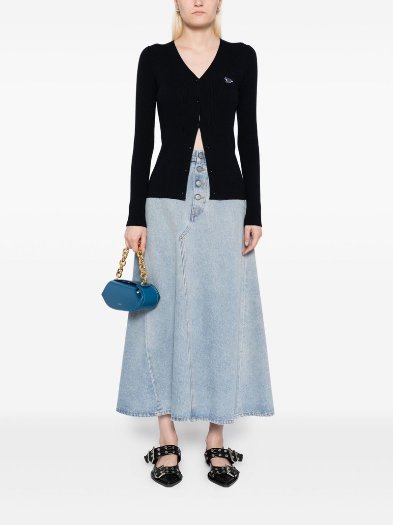 Maison Kitsuné baby fox-patch ribbed cardigan outlook