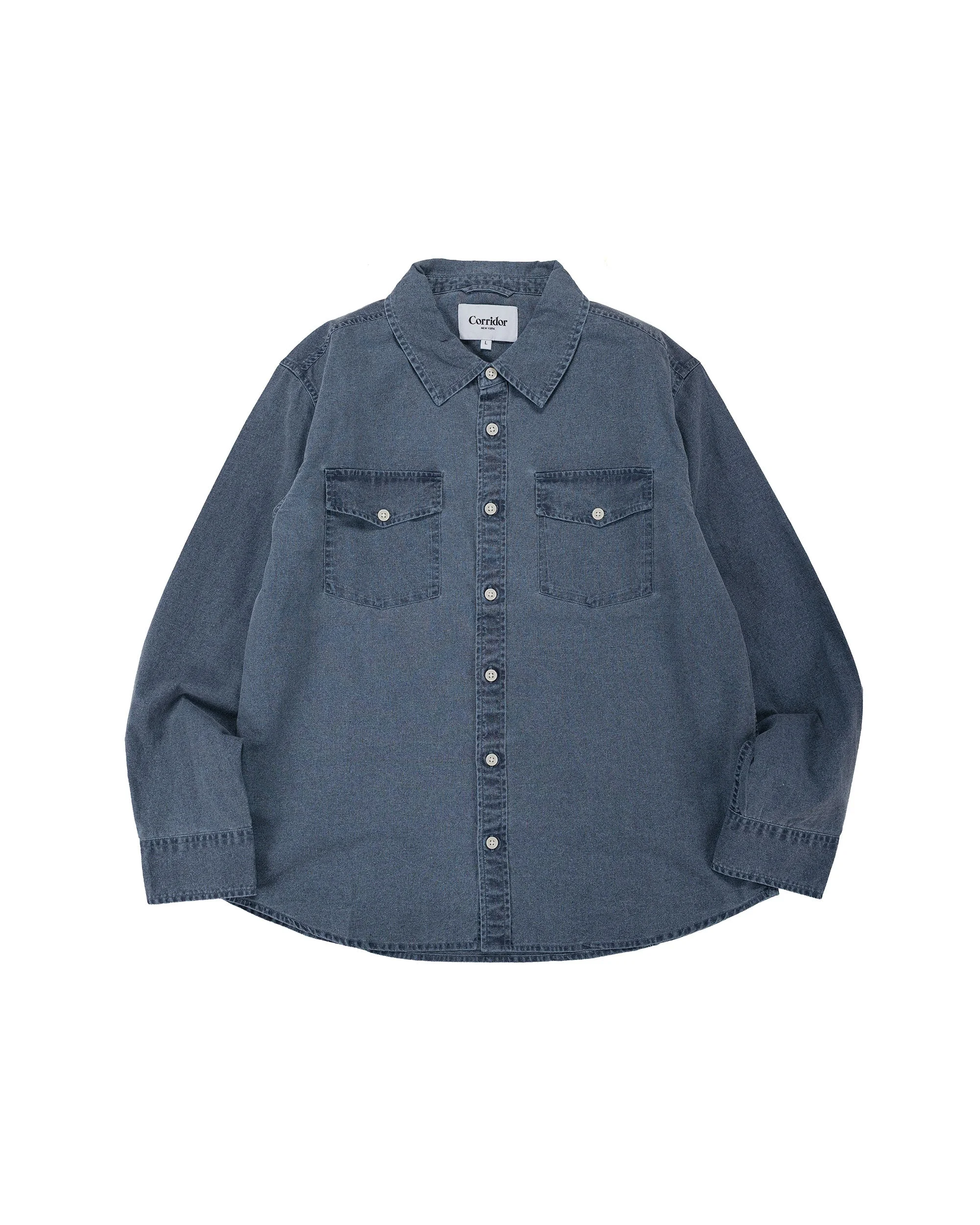 Pigment Dye Canvas LS Navy - 1