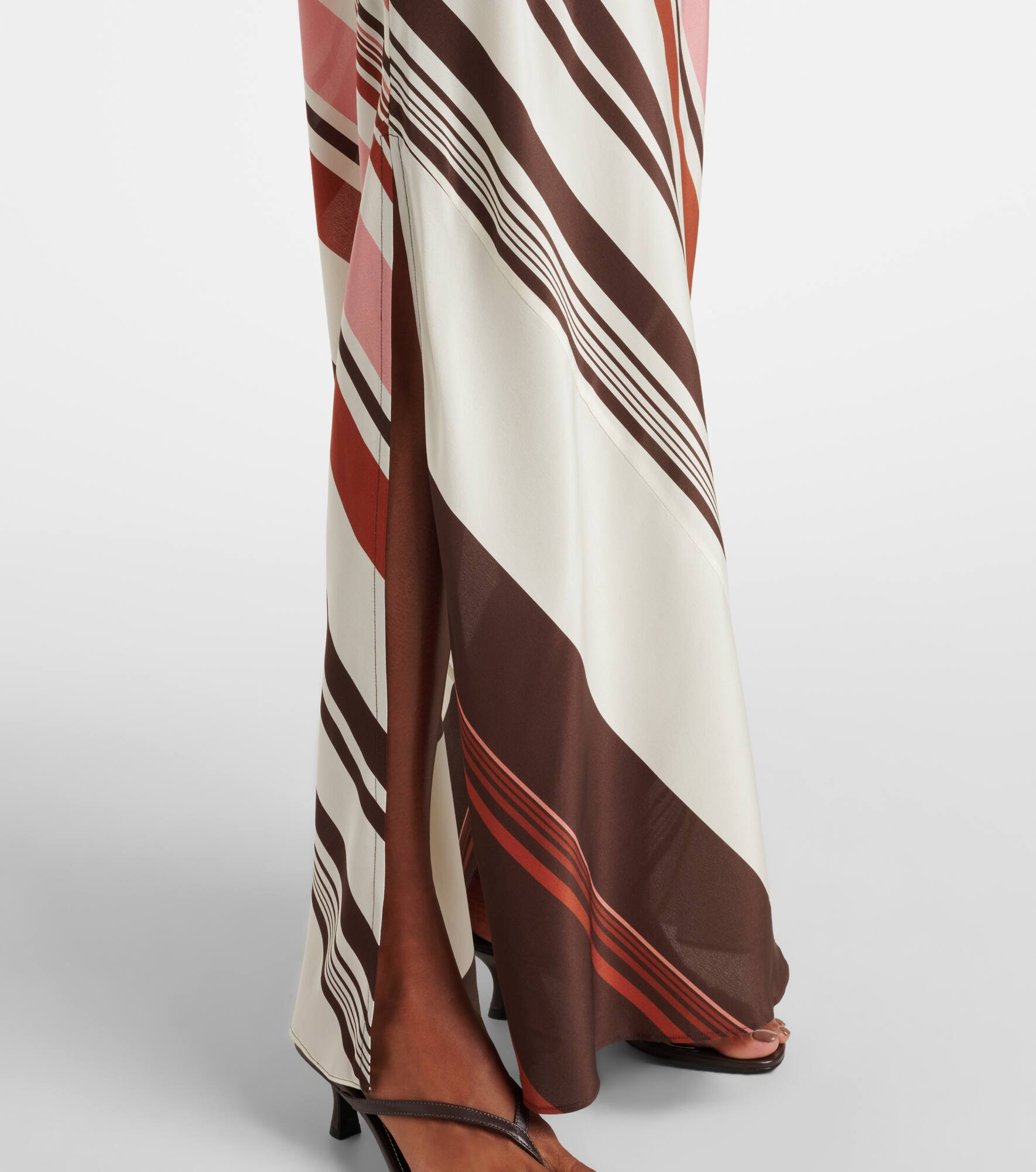 Thistle striped silk satin maxi dress - 5