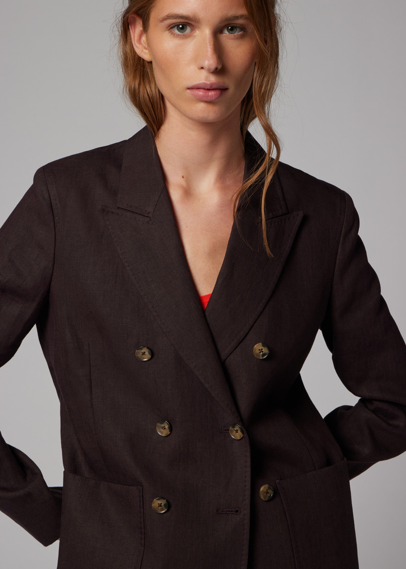 Women's Aubergine Double Breasted Blazer 9
