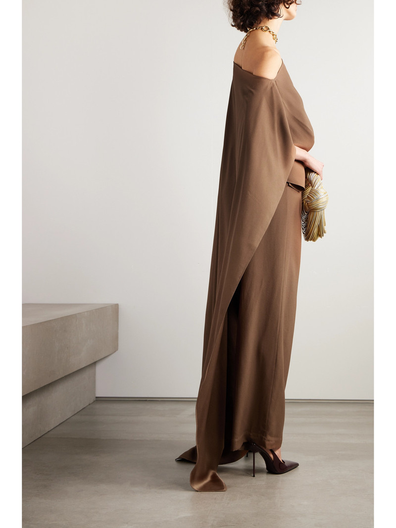 Jerry Cape-effect One-shoulder Crepe Jumpsuit 3