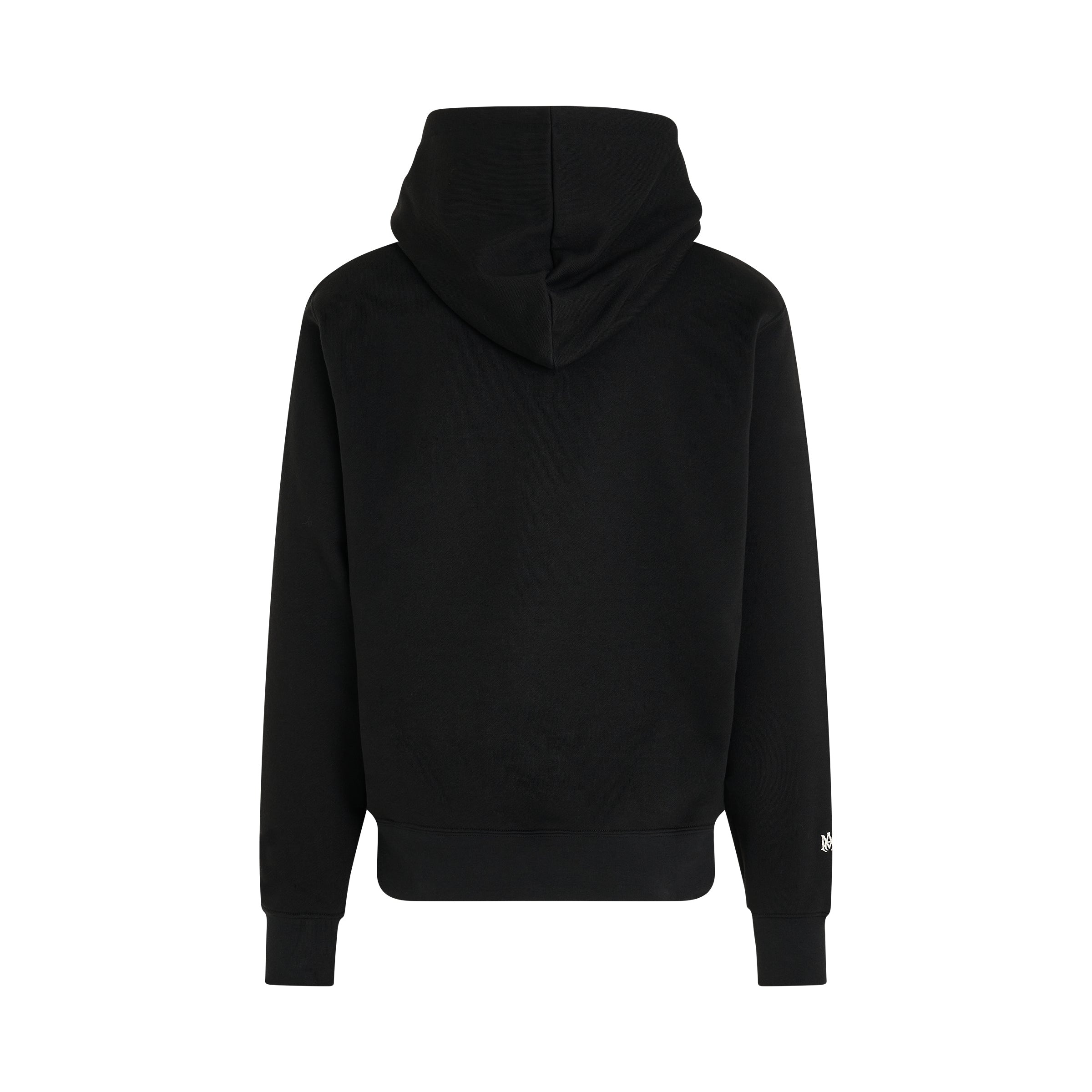 Staggered Logo Hoodie in Black - 4