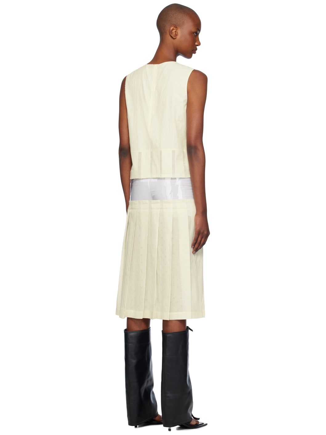 Beige See U Minidress - 3
