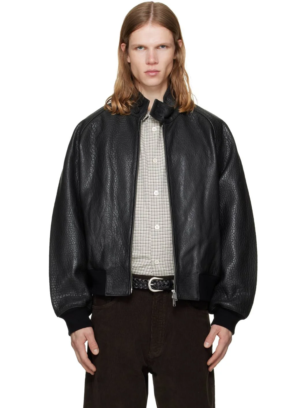 Black Over Leather Jacket - 1