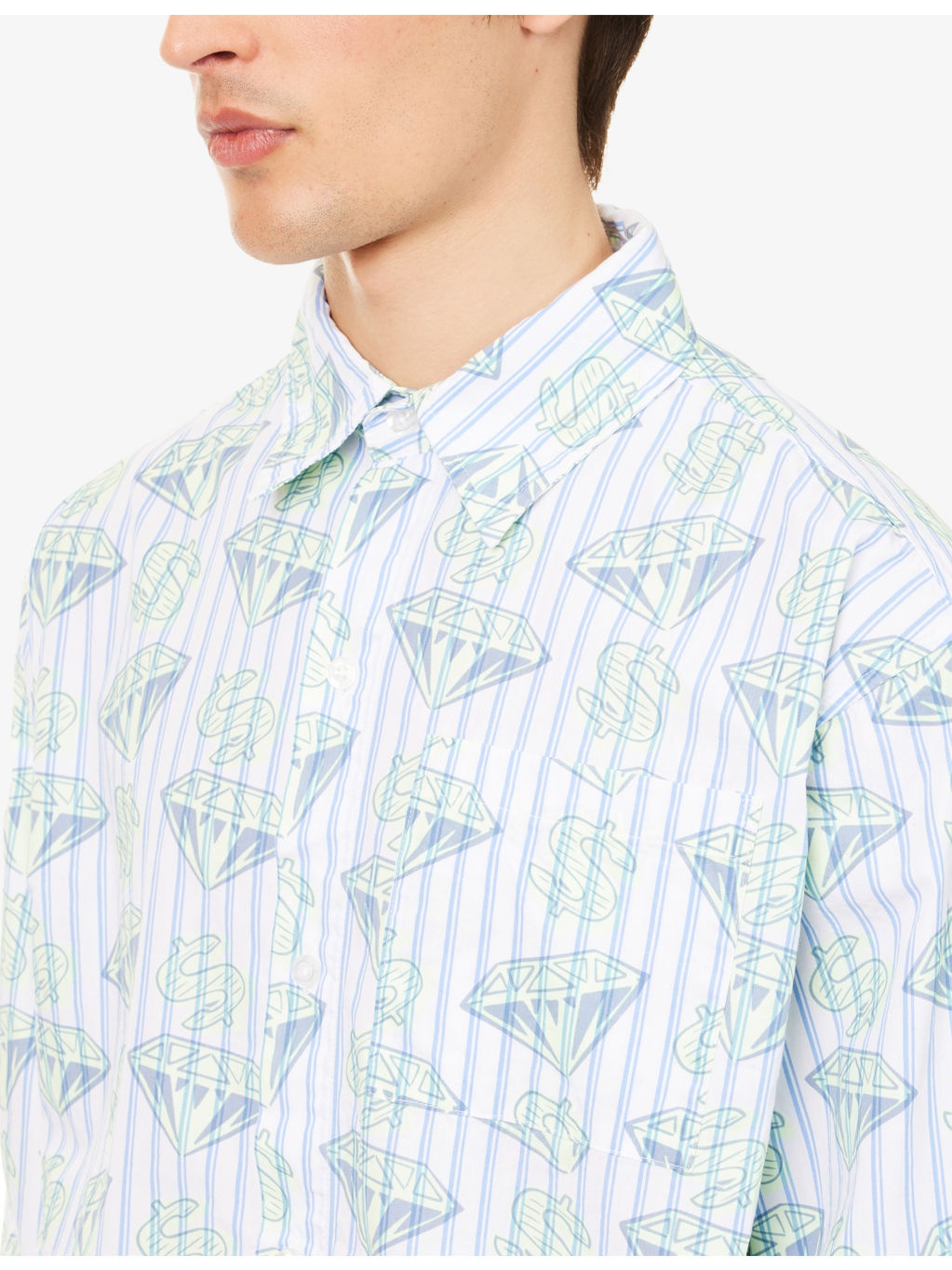 Glow Striped Relaxed-Fit Cotton Shirt - 5