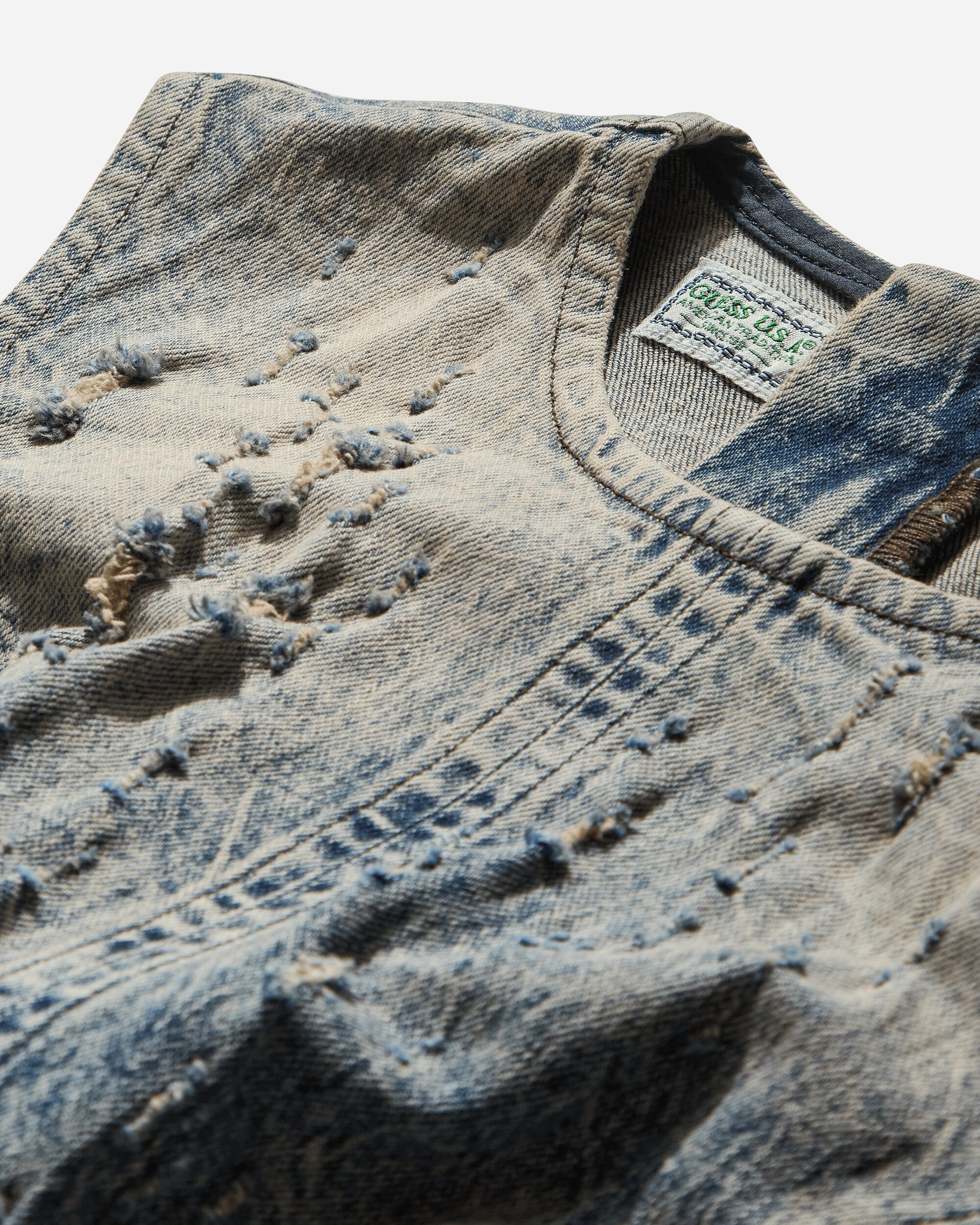 Women's Distressed Mini Dress Flight Sanded Wash - 4