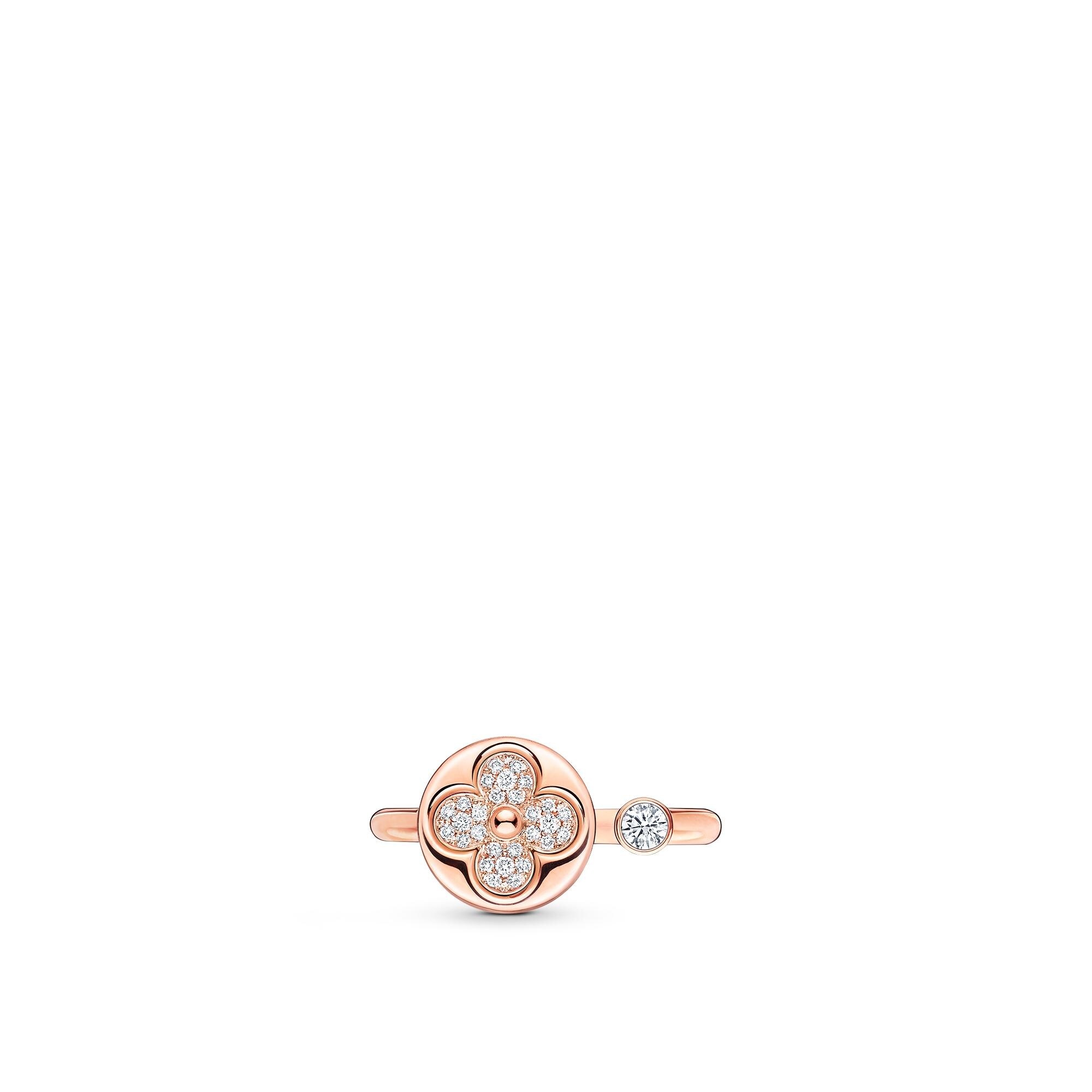 Color Blossom Mini Sun Ring, Pink Gold And Diamonds - 3