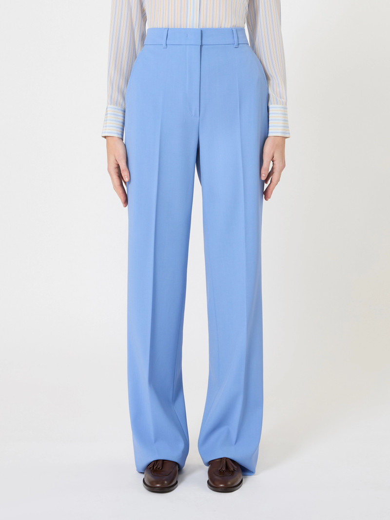 QUASAR Wool crepe trousers - LIGHT BLUE 3