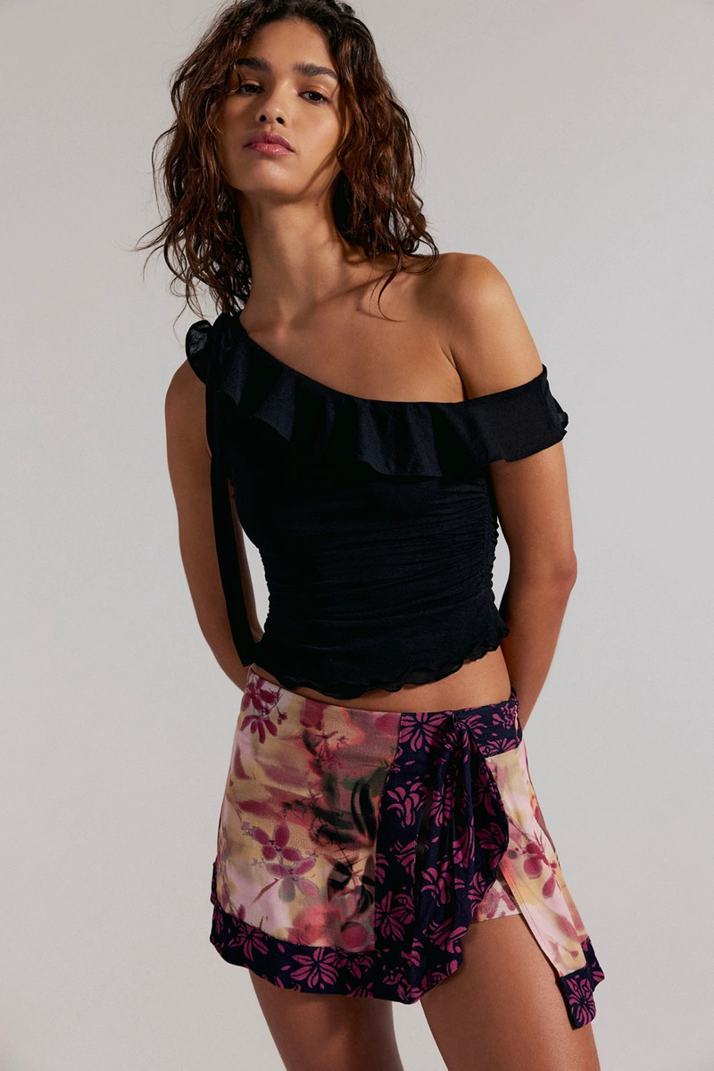 Sun Soaked Sarong Mini Skort 1