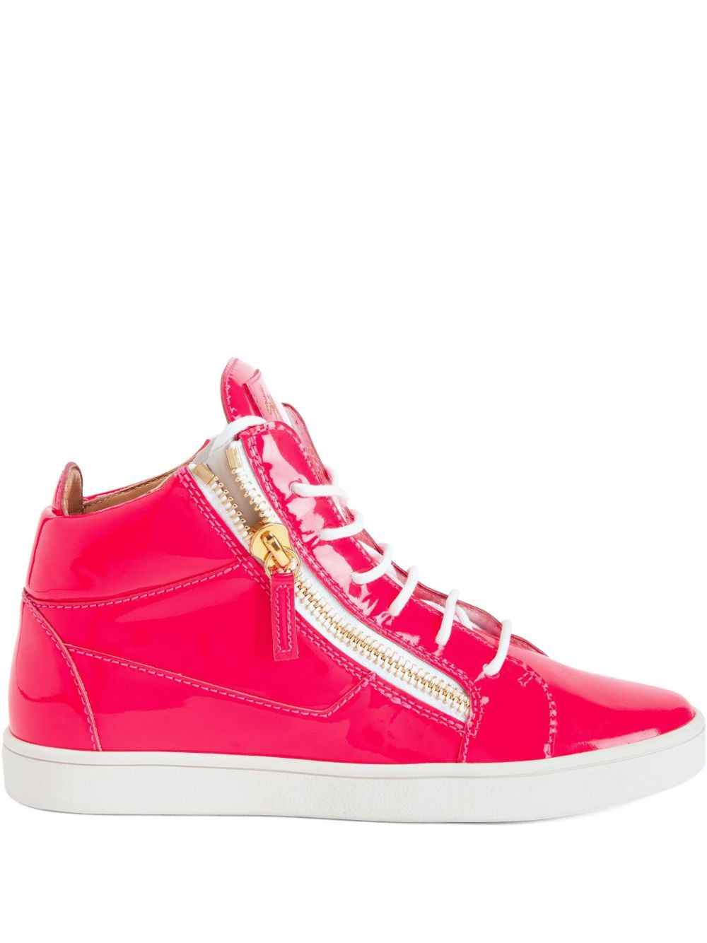 Kriss zip-fastening patent leather sneakers - 1