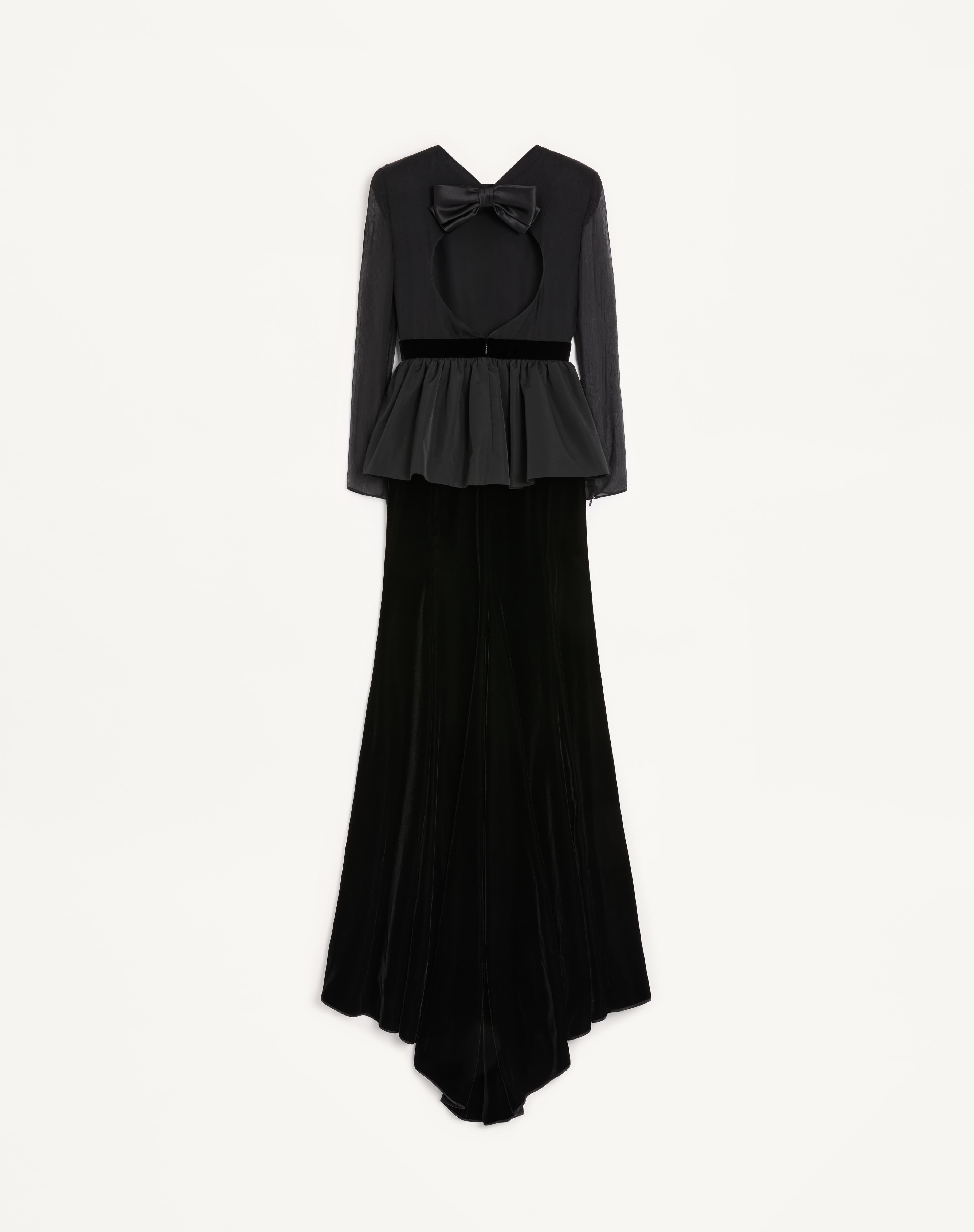 LONG DRESS IN SABLE VELVET - 2