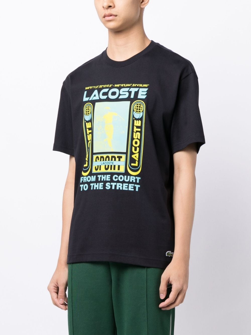 RenÃ© Lacoste-print cotton T-shirt - 3