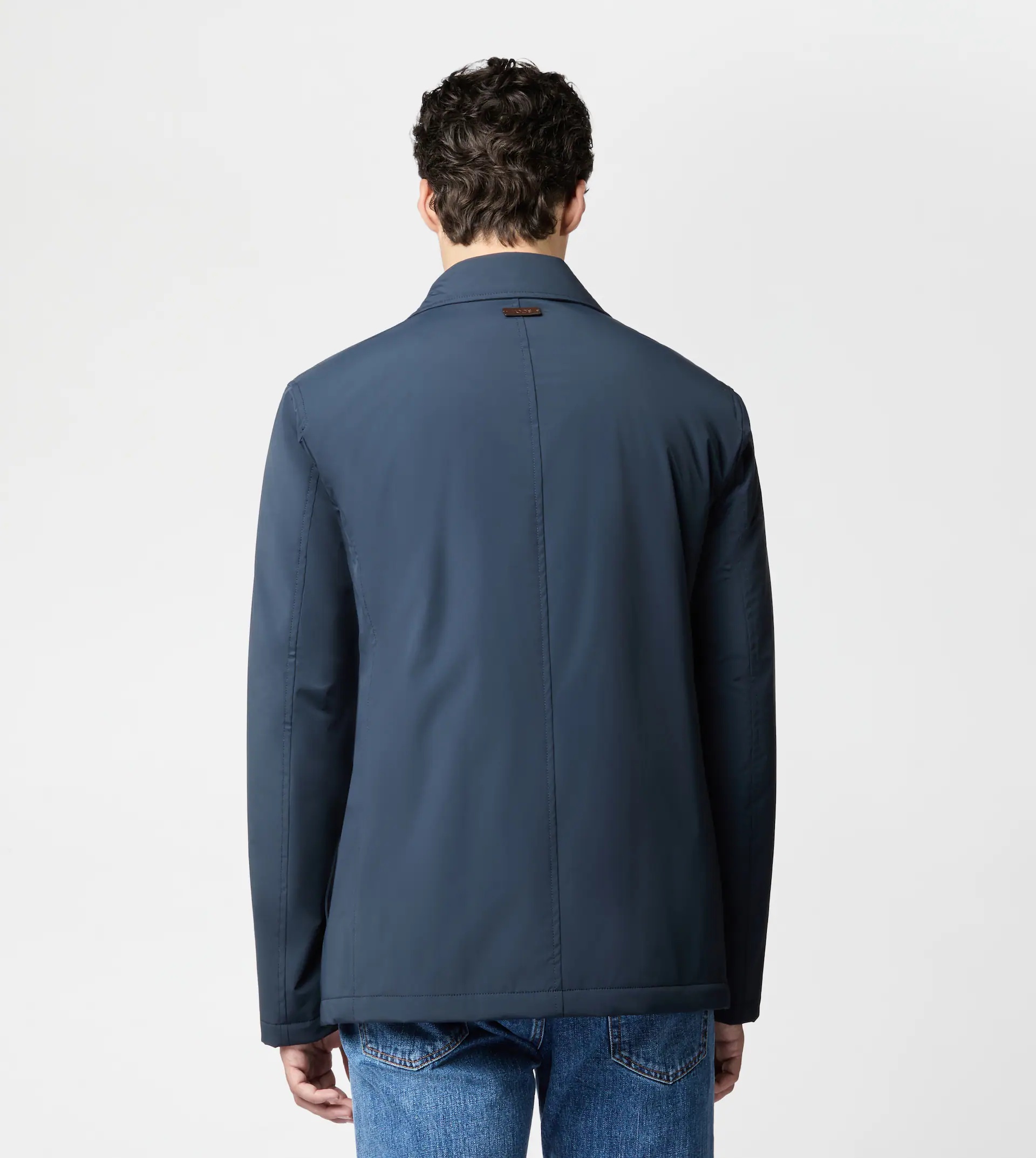 JACKET IN TECHNICAL FABRIC - BLUE - 5