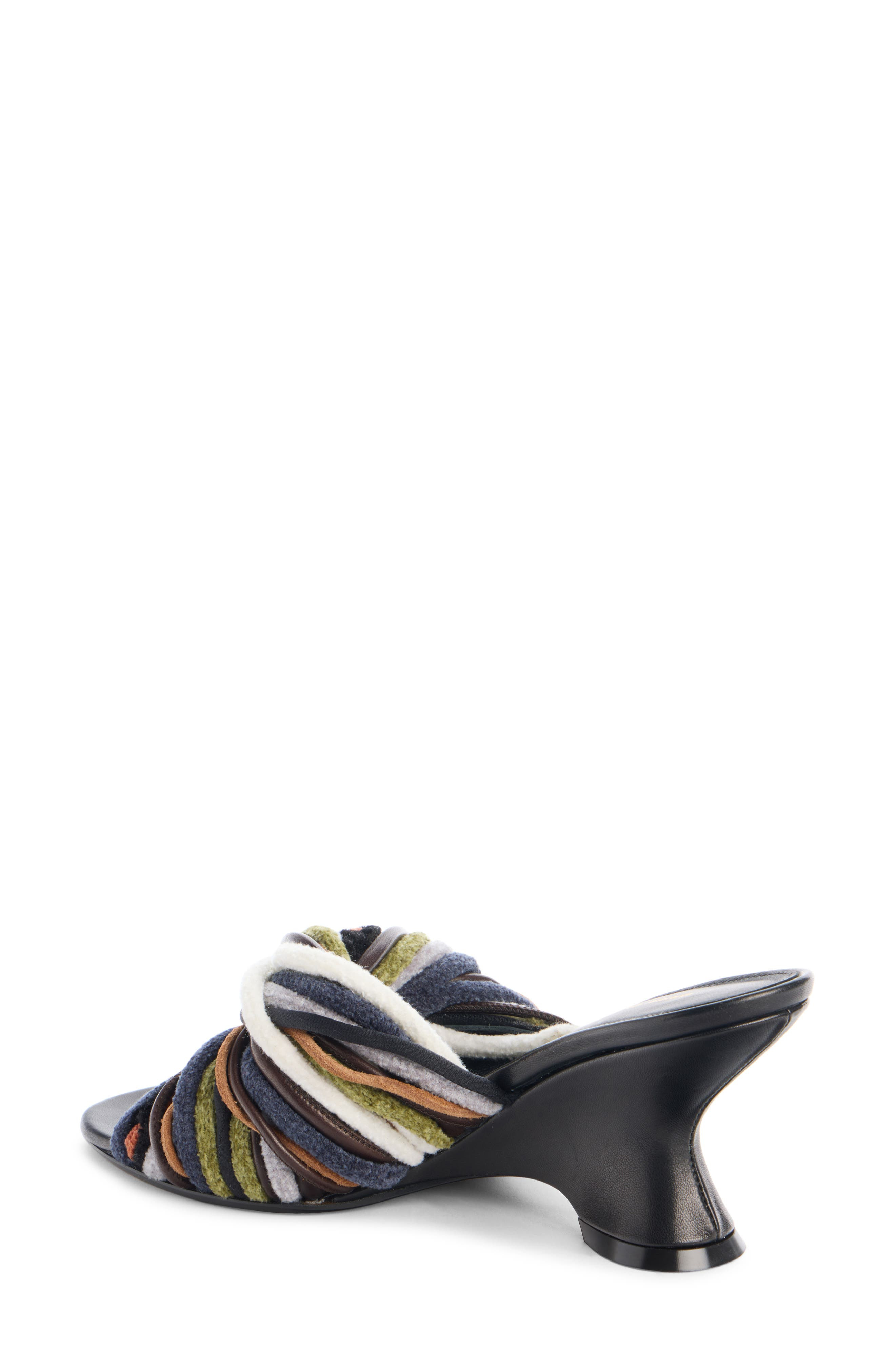 Dries Van Noten Dented Wedge Slide Sandal in Black Multi at Nordstrom - 2