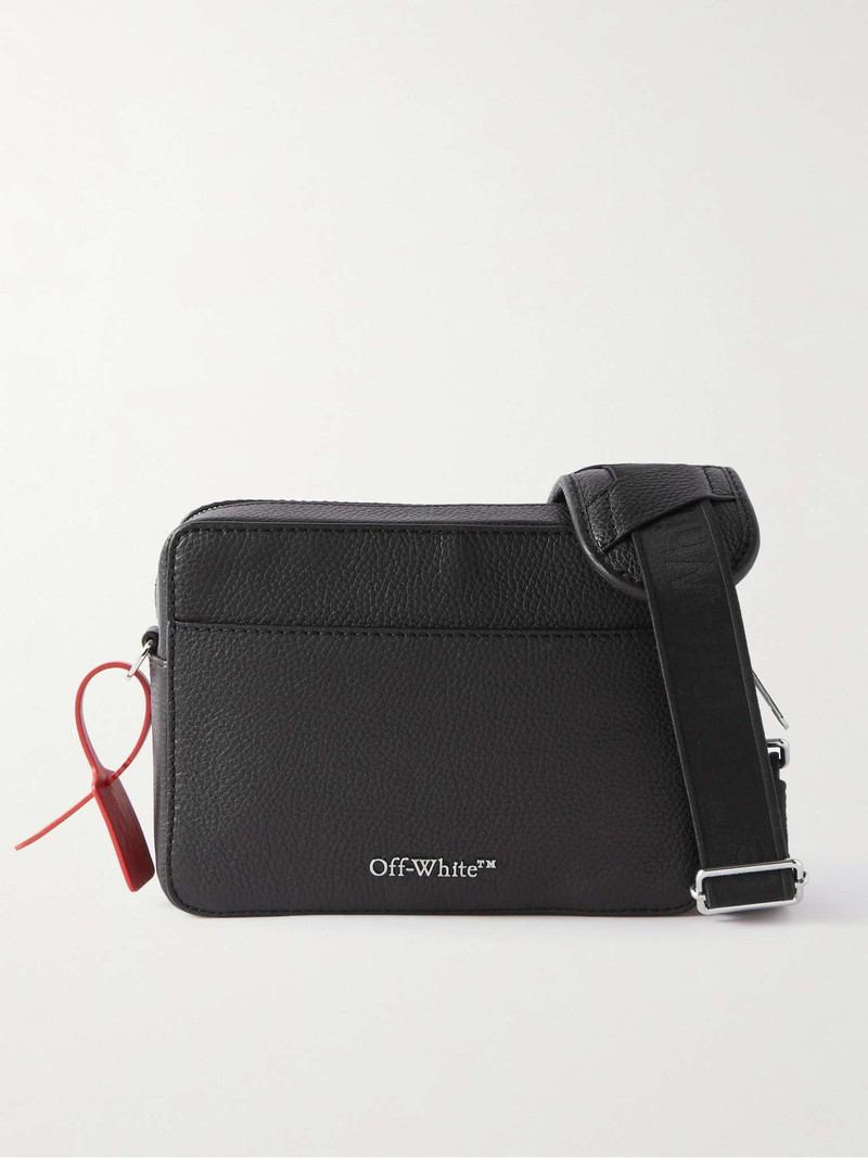 Binder Logo-Print Embossed Full-Grain Leather Messenger Bag - 1