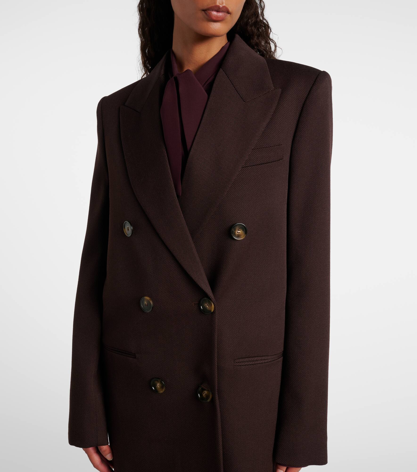 Wool twill coat - 6