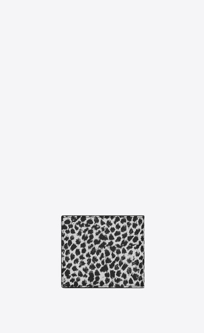 SAINT LAURENT east/west wallet in leopard-print leather outlook