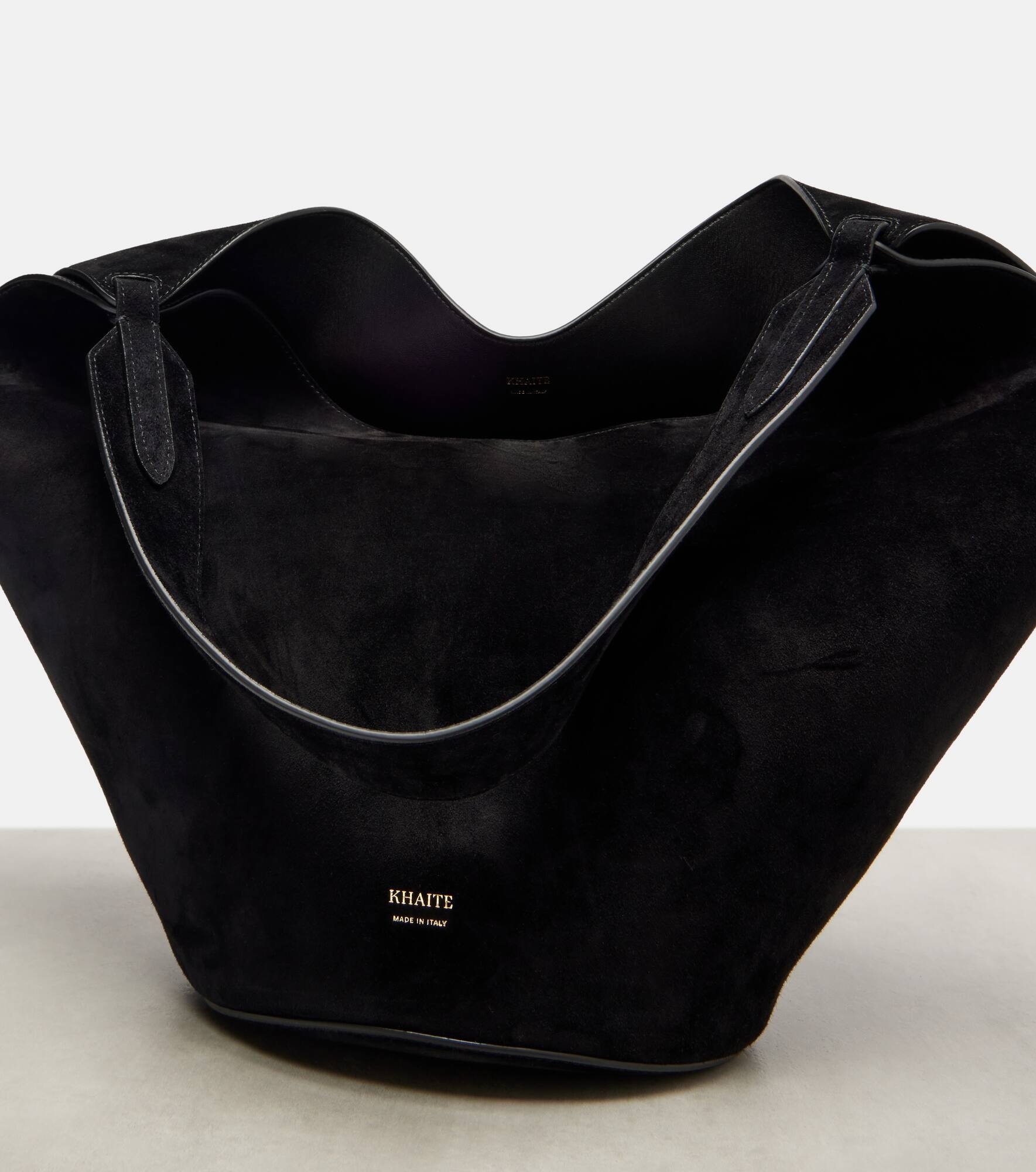 Lotus Small suede tote bag - 6