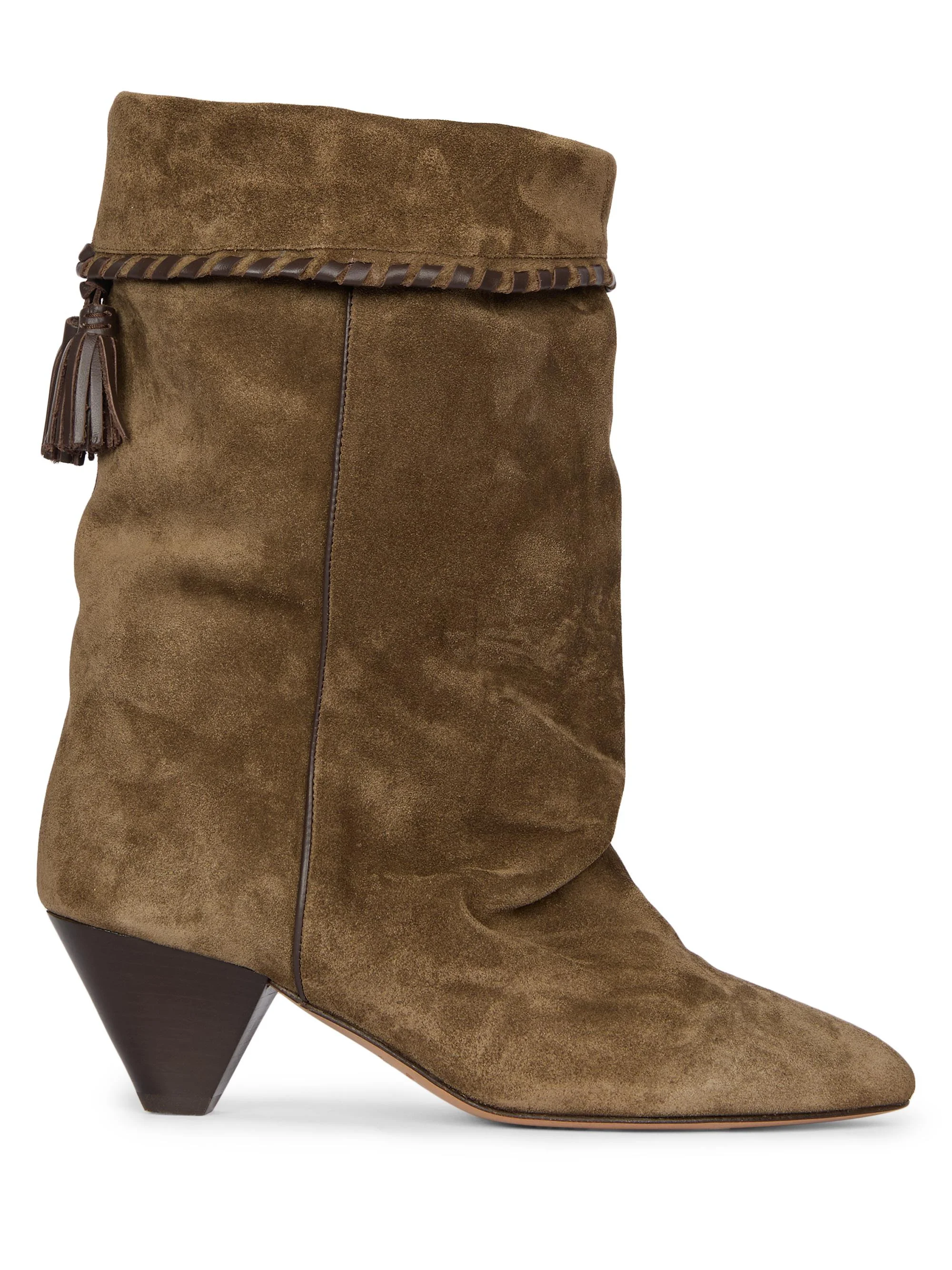 Women's Dalby Suede Whipstitch Booties - Bronze - 1