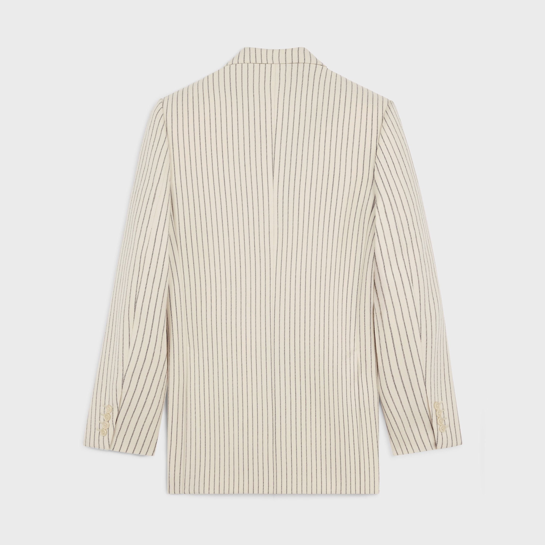 camden jacket in striped wool gabardine - 2