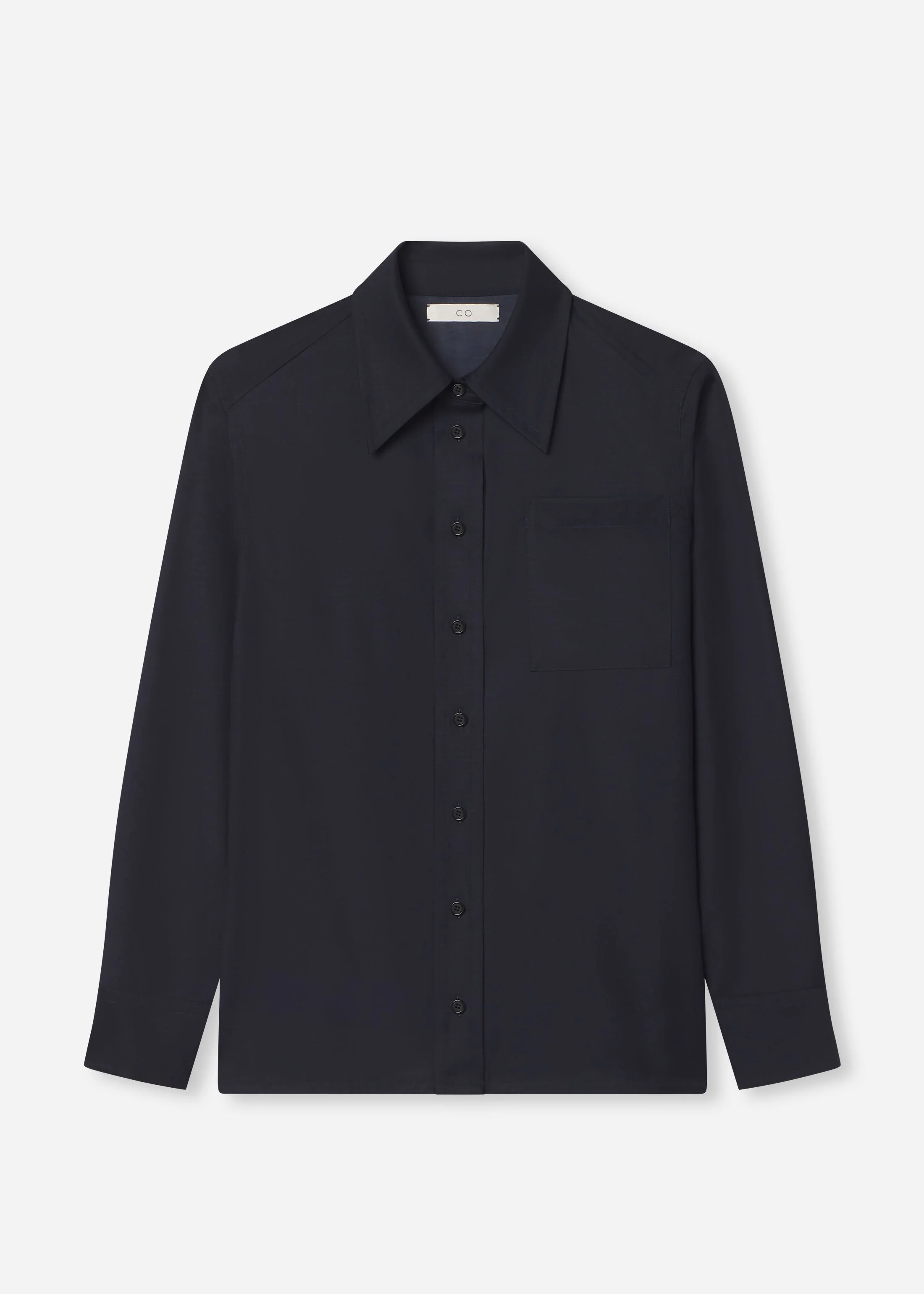 Shoulder Pad Shirt in Wool Blend - 1