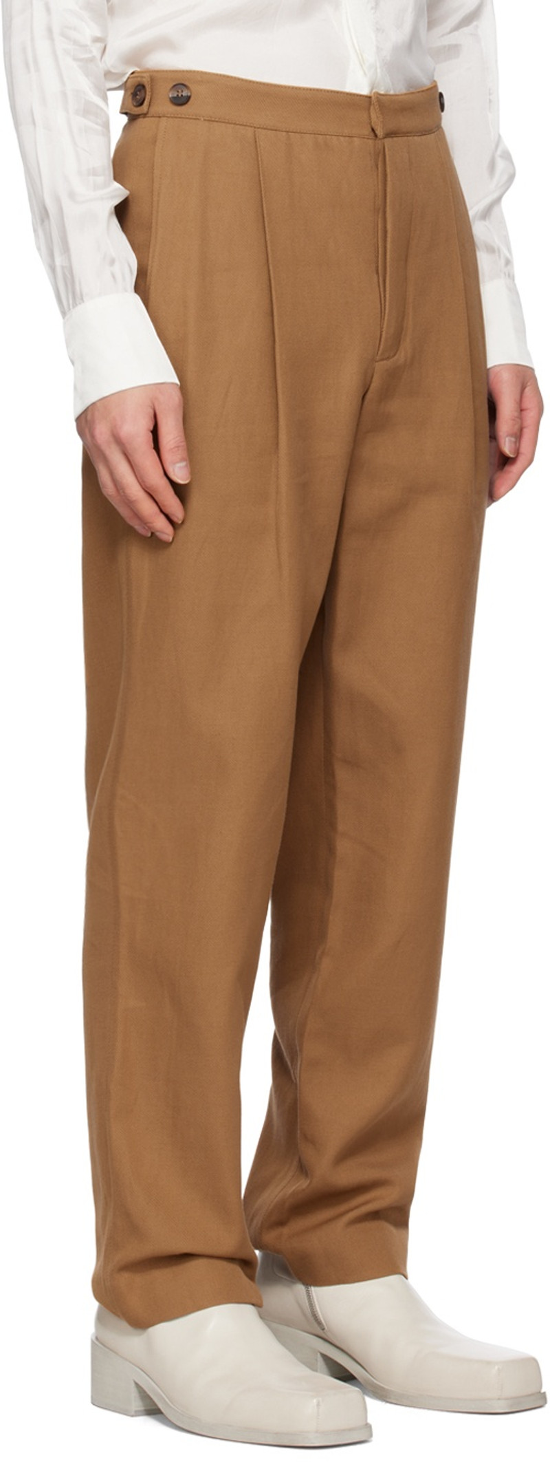 KING & TUCKFIELD Tan Tab Trousers outlook