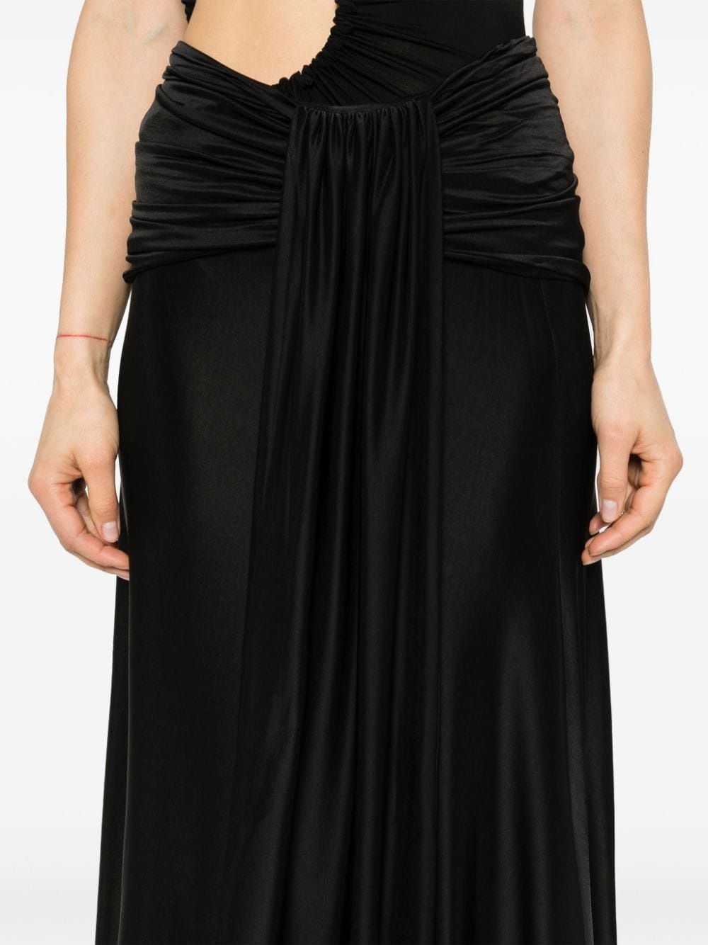 drape-detail maxi skirt - 5