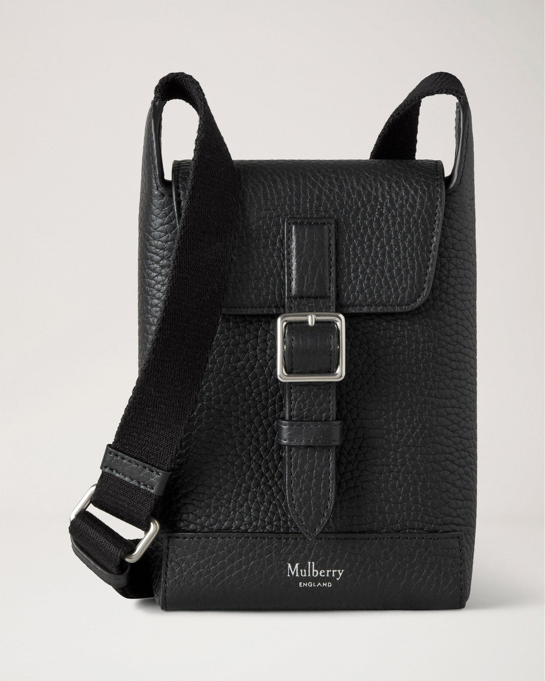 Chiltern Phone Pouch Black Small Classic Grain - 1