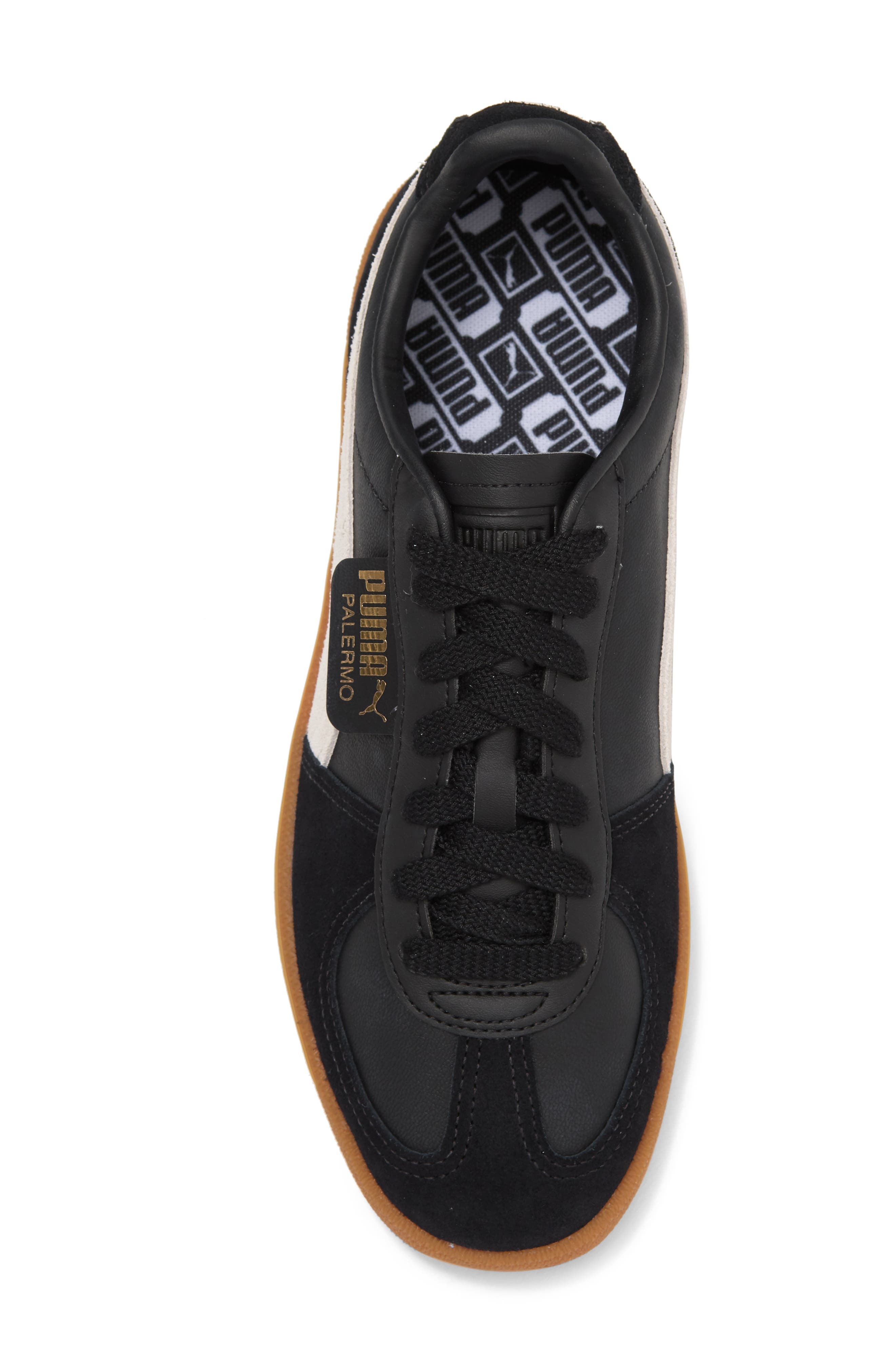 PUMA Palermo Leather Sneaker in Black at Nordstrom - 5